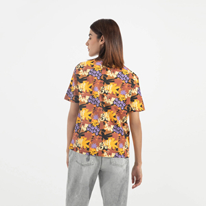 T-shirts pour femmes en gros, col rond, confortables, décontractés, à manches courtes, personnalisables, imprimés, couleur unie - Product Image 5