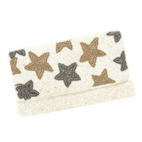 Pochette pour femme durable, porte-monnaie de soirée, pour fêtes et mariages, indienne, faite à la main, perlée et brodée, à usage décontracté, magnétique et portable