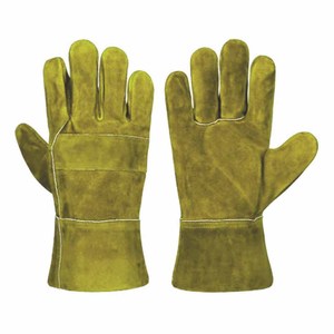 ถุงมือหนังวัวแท้คุณภาพสูง ทนความร้อนและประกายไฟ ป้องกันไฟลุก สำหรับงานดับเพลิง อบ ปิ้งย่าง - Product Image 4