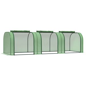 Invernadero Portátil Tipo Túnel de 9.7 L x 3 W x 2.5 H con 3 Puertas con Cierre, Cubierta de PE Resistente al Agua y a los Rayos UV para Jardines - Product Image 5