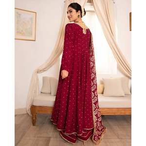 Bata de diseñador-Fondo y Dupatta para ropa de fiesta para vestidos de graduación - Product Image 2