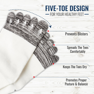 Custom <b>Men's</b> 5 Toe Athletic <b>Socks</b> Cotton Spandex Breathable Knitted Sports <b>Socks</b> Solid Color Spring Wear - Product Image 6