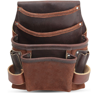 Heavy Duty Grain Leather Tool Pouch Set carpenter, Electrician, <b>Belt</b> & Hooks - Product Image 1
