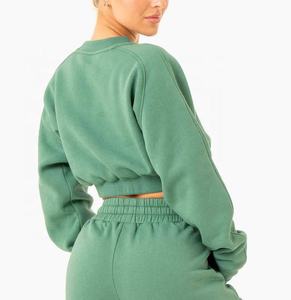 Arrival Women's New Premium Quality 100% Cotton Tracksuit Fully Plain Design Pullover Hoodies for Spring Season - Product Image 6