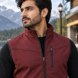 Chaleco de tela suave con capa exterior resistente al agua, construcción ligera y ajuste cómodo para actividades al aire libre. - Product Image 5