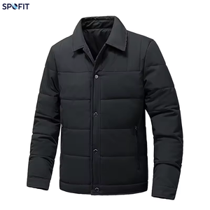 Men's Casual Thickened <b>Reversible</b> Padded Jacket Warm Lined Lightweight Breathable Windproof Eco-Friendly Winter <b>Coat</b> Stand - Product Image 2