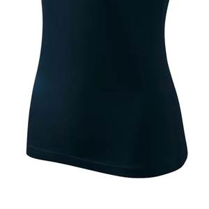 Camisetas de algodón y poliéster de alta calidad, color azul marino, con logotipo personalizado, para mujer, transpirables, estilo urbano, corte regular, para chica. - Product Image 6