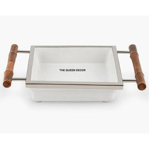 ถาดโลหะสั่งทำพิเศษสำหรับจัดเก็บและตกแต่งบ้าน ถาดโลหะตกแต่งพร้อมหูจับ ถาดเสิร์ฟอาหารและเครื่องดื่ม - Product Image 3