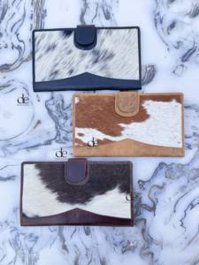 Portefeuille de grande taille en cuir de vachette pour femmes en cuir véritable pochette porte-cartes Western vente en gros portefeuille Western - Product Image 6