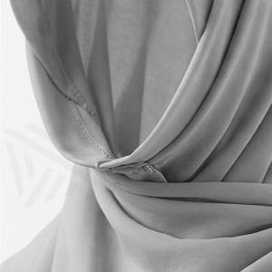 Hiyab de Chifón de Color Sólido para Mujer, Transpirable, para Uso Diario, Pañuelo Étnico - Product Image 4