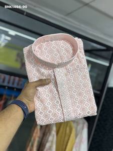 สินค้ามาใหม่ ชุดเรยอนปักลาย Mate Sequence-Lucknowi พร้อมกางเกง Kurta-Churidar Payjama คอลเลคชั่นสำหรับผู้ชาย ผลิตจากอินเดีย - Product Image 5