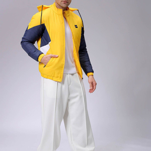 OEM Custom <b>Men</b> Plus Size <b>Winter</b> Quilted <b>Jacket</b> <b>Waterproof</b> Windbreaker Zipper Hoodie Embroidered Casual Snow Wear puffer hiking - Product Image 1