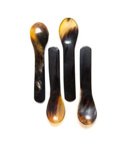 Cucharas Vintage de Cuerno de Búfalo con Mango Largo, Acabado Espejo, Utensilios Duraderos para Servir Té - Product Image 1