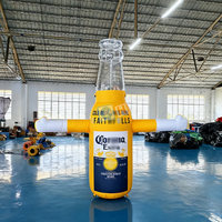 Danseur d'air gonflable en forme de bouteille de bière Oxford durable pour la publicité