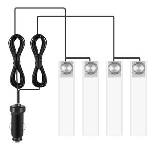 4 luces LED azules de 12V CC para interior de coche, luz ambiental decorativa para coche, con carga. - Product Image 1