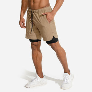 Quick Dry <b>Men's</b> Sweat <b>Shorts</b> 100% Polyester Fabric Premium Stitch <b>Anti</b> <b>Chafing</b> Gym Workout Pocket Liner Jet Black Track <b>Shorts</b> - Product Image 2