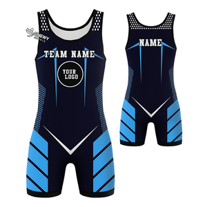 Wrestling Singlets Full Sublimation Spandex/Polyester Quick Dry Breathable Stretch Wholesale Professional Wrestling Suit - Product Image 1