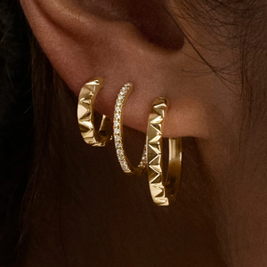 ต่างหูห่วงสีเหลืองทอง ดีไซน์เรียบง่าย ใส่ได้ทุกวัน สำหรับทุกเพศ - Product Image 6