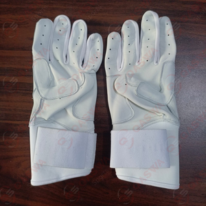 Gants de frappeur de baseball professionnels haut de gamme 100 % cuir Cabretta, manchette longue, protection du poignet, adhérence douce, pour hommes adultes, personnalisables - Product Image 2