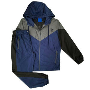 Conjunto de Chaqueta y Pantalones Cortavientos Ligeros y Ecológicos para Invierno, Transpirables, para Uso Casual y Entrenamiento para Hombre - Product Image 1