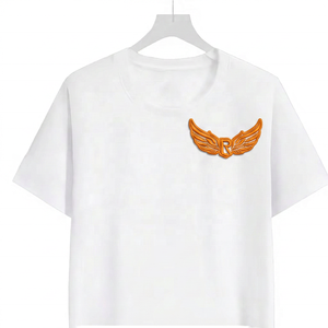 T-shirt blanc à manches courtes pour homme, coupe classique, col rond, couleur unie, décontracté, en jersey de polyester tricoté, teint en pièce, écologique - Product Image 5