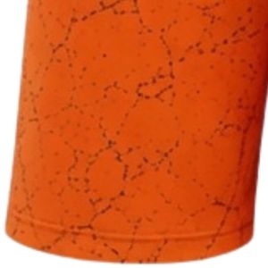 Bright Orange Black Speckled Print Athletic Sports <b>Shorts</b> with <b>Elastic</b> <b>Waistband</b> Lightweight Breathable Gym Training Performance - Product Image 3