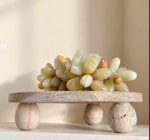 Bandeja de Pedestal de Piedra Natural de Lujo, Plato Decorativo con Base para Decoración de Interiores, Centro de Mesa, Frutero, Soporte para Servir - Product Image 4
