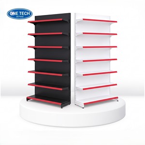 One Tech Versatile 7 Layer Single Side Solid <b>Wall</b> Rack Powder Coated Iron Anti Rust Skid Proof Supermarket Multipurpose Mart - Product Image 2
