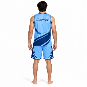 Vêtements de sport athlétiques à séchage rapide pour l'entraînement en équipe, uniformes de basket-ball professionnels, ensemble maillot et short personnalisés, respirant - Product Image 2