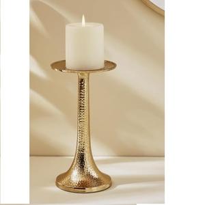 Ensemble de 3 porte-bougie en métal plaqué or de qualité supérieure, décoration intérieure moderne, prix de gros - Product Image 4