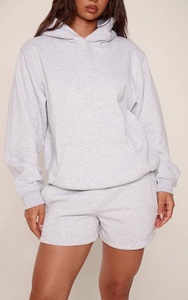 OEM Wholesale 2 Piece Shorts <b>Set</b> Full Sleeve Hoodie& Sweatpants 100%Cotton Summer Winter Matching Top Bottom Cotton Joggers - Product Image 2