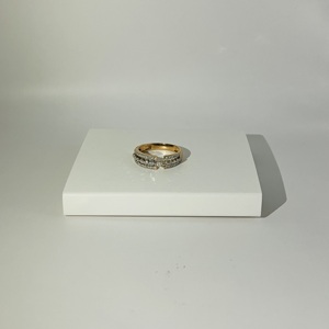 Anillo de Compromiso de Diamantes Naturales de Lujo en Oro Rosa de 14K para Mujer, Corte Brillante, Diamantes Laterales Rellenos, Color H, Modelo LILABA ENTERPRISE - Product Image 3