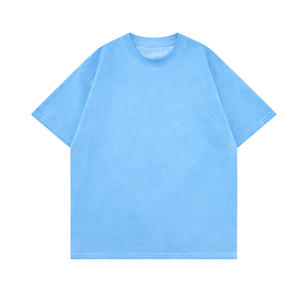 T-shirt Oversize Vintage Délavé à l'Acide, Manches Courtes, Col Rond, 220g, en Polyester/Coton, Style Streetwear, avec Logo Personnalisé sur le Devant - Product Image 1