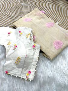Sari indio de algodón y seda para boda, con ropa étnica, ropa tradicional india, diseño elegante para novias, fiestas en la playa. - Product Image 1