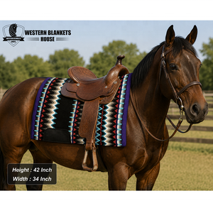 Custom Made <b>Heavy</b> Western Show Saddle Pads New Zealand Wool Glitter Wool Zari Cotton Padded Comfortable Horse Racing Custom - Product Image 5