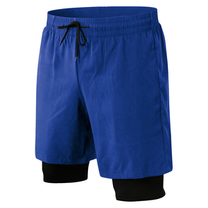 Men's Double <b>Layer</b> 2 in 1 Running Shorts with Inner Compression Tights Lightweight Moisture Wicking Workout Training Fitness Gym - Product Image 6
