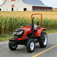 Mini-tracteur agricole 4x4 CE EPA 50 CV avec moteur diesel, rotoculteur, semoir, pompe et boîte de vitesses – Transmission par engrenages offerte
