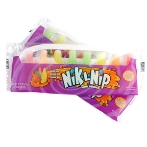 Vente en gros de bonbons Nik L Nip Wax Bottles, bonbons liquides sucrés au sirop de maïs et cire raffinée, saveurs assorties, friandise nostalgique pour enfants, lot en vrac - Product Image 1