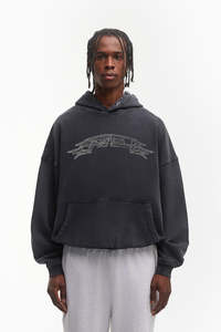 Sweat-shirts surdimensionnés personnalisés à épaules tombantes, en coton lourd 500 GSM, effet délavé vintage, avec logo imprimé sur mesure, pour l'hiver - Product Image 3