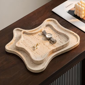 ถาด Travertine ทำมือรูปทรงไม่สม่ำเสมอ - Product Image 4