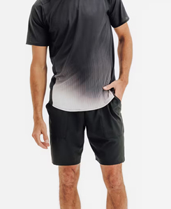 Camiseta Deportiva de Fútbol para Hombre, Cuello en V, Manga Corta, Absorbe la Humedad, Color Degradado en la Parte Delantera, Poliéster, Ropa Deportiva de Verano - Product Image 3