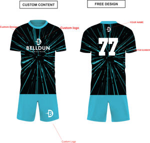 ชุดเสื้อเจอร์ซีย์กีฬาสีเขียวคลาสสิกสำหรับผู้ชาย แบบสั้น ผลิตจากโพลีเอสเตอร์ 100% รุ่นใหม่ล่าสุด ชุดฟุตบอลพร้อมสกรีนโลโก้ตามสั่ง - Product Image 6