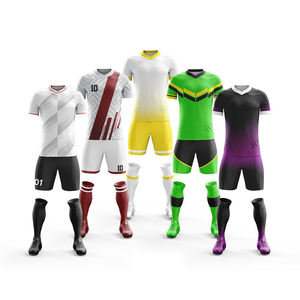 Custom Sublimated V-Neck Short Sleeve Soccer Uniforms Men's 100% Polyester Moisture Wicking All Seasons <b>Athletic</b> Fit - Product Image 3