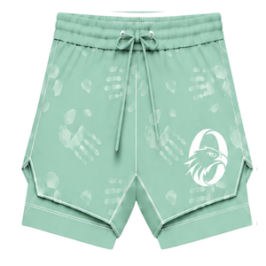 Ensemble de bain vert menthe et blanc, débardeur dos nageur sans manches avec short assorti, léger, séchage rapide, performance pour l'entraînement - Product Image 4