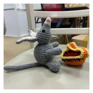 Llavero de animales de ganchillo Amigurumi, lindo juguete de peluche hecho a mano, regalo con logo personalizado para niños, amantes, recuerdo de vacaciones - Product Image 5