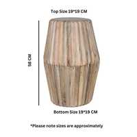 Mesa Auxiliar de Pedestal de Madera Maciza de Lujo, Mesa de Centro Acanalada Hecha a Mano para Sala de Estar y Dormitorio, Diseño Europeo, MANGALAM ART EXPORT