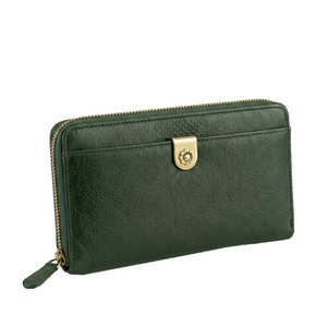 Porte-cartes classique long en cuir véritable pour femme avec protection RFID, fermeture éclair, doublure en PU, logo personnalisé, OEM, ODM, fabricant en gros de haute qualité - Product Image 6