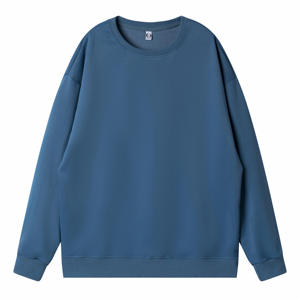 Sweat-shirt surdimensionné pour homme en coton premium épais, col rond, épaules tombantes, style streetwear - Product Image 1