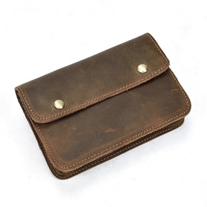Vintage Style Genuine Leather Zipper Closure Waterproof Unisex Letter Pattern Handmade High Quality Leather Waist Bag - Product Image 4