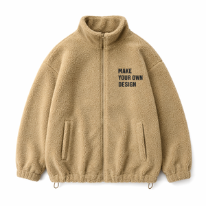 Green Fleece <b>Jacket</b> Women Full <b>Zip</b> Sherpa Coat Stand Collar Loose Fit <b>Zip</b> <b>Up</b> Outerwear Custom Logo Casual Wear - Product Image 6